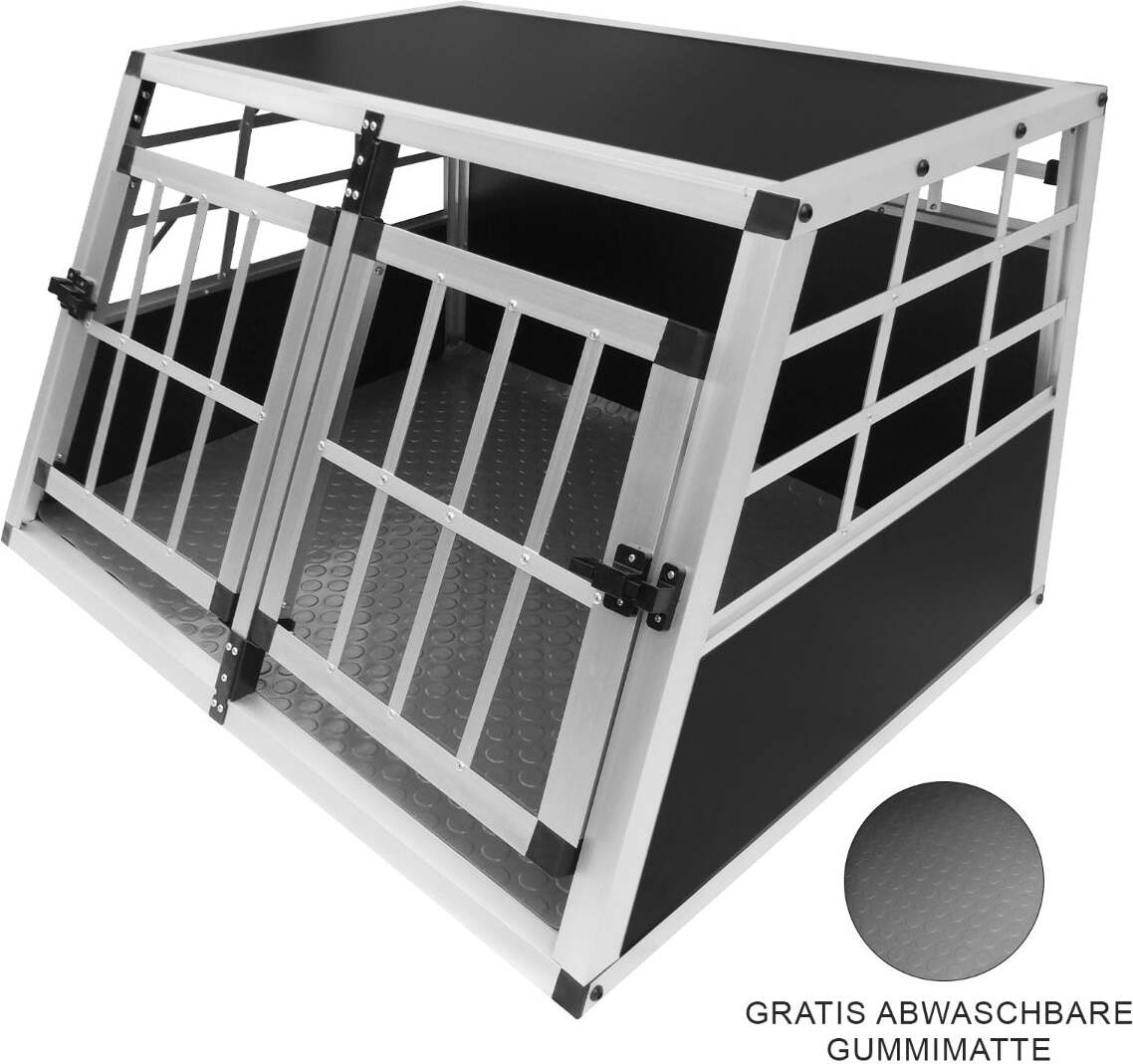 Monster Shop Auto Hundetransportbox kleine Doppelbox Hundebox Transportbox Gitterbox 28289