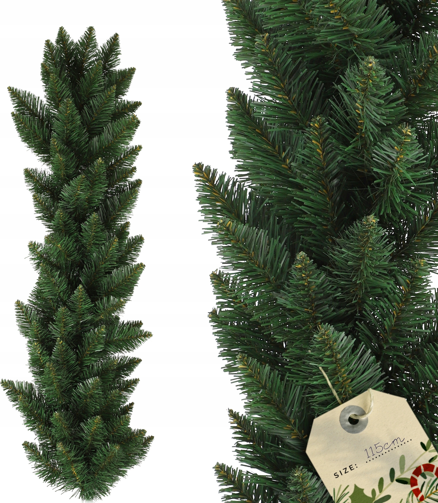 KADAX Kiefergirlande, Dekogirlande, 112cm lange Tannengirlande K5570