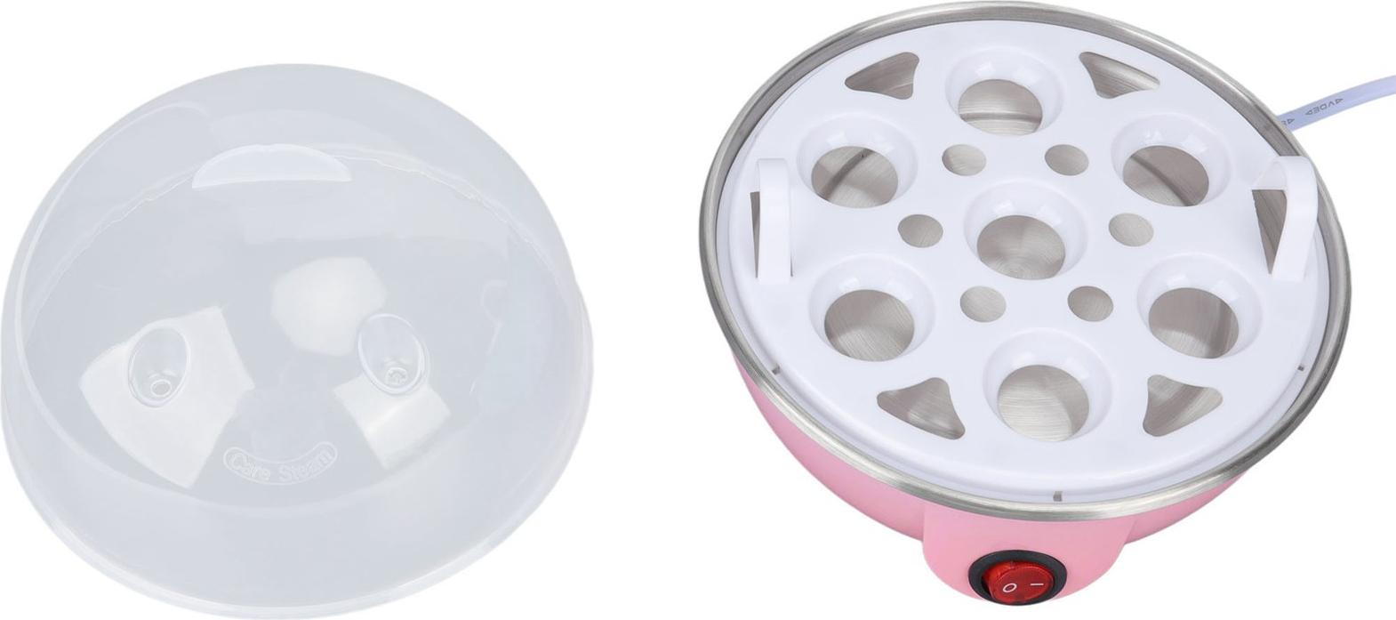Cocosity Hhnereikocher Make bis zu 7 gro?e gekochte Eier Anti trocken brennen automatisch Wilderer mit Heizteller EU -Stecker 110 V Pink