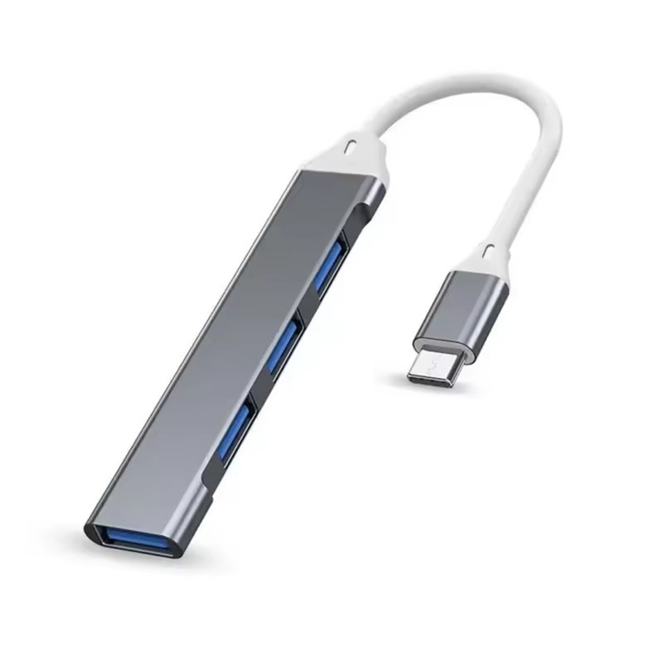 4-portový rozbočovač USB 3.0, vysokorýchlostný rozbočovač typu C, 5 Gb/s pre PC a príslušenstvo