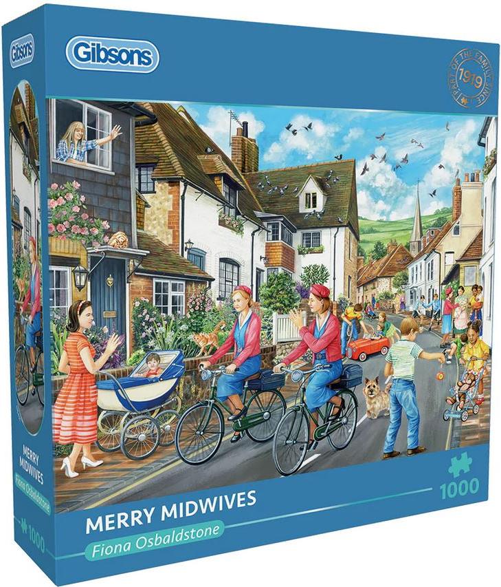 Gibsons Puzzle Merry Midwives 1000 Teile Nostalgie Erwachsene GIB-G6401