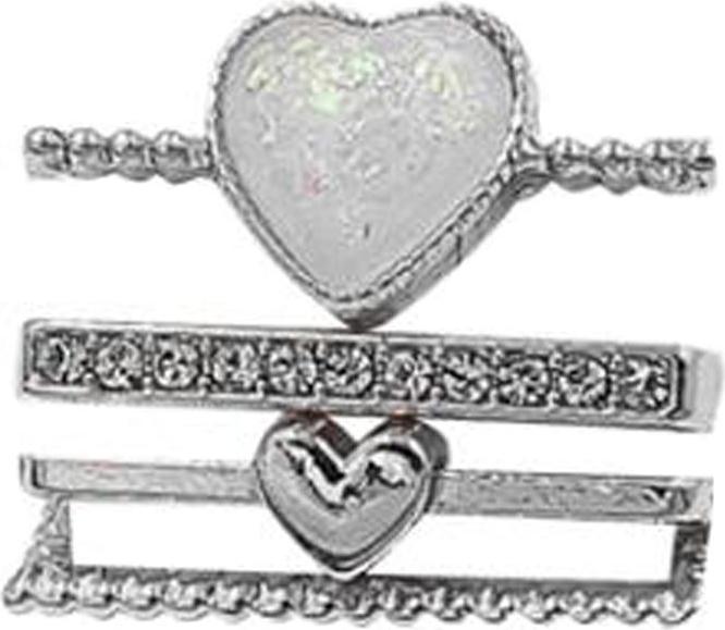 Smartwatch dekoratívne krúžky srdce strieborný kov sada 4 21mm príslušenstvo