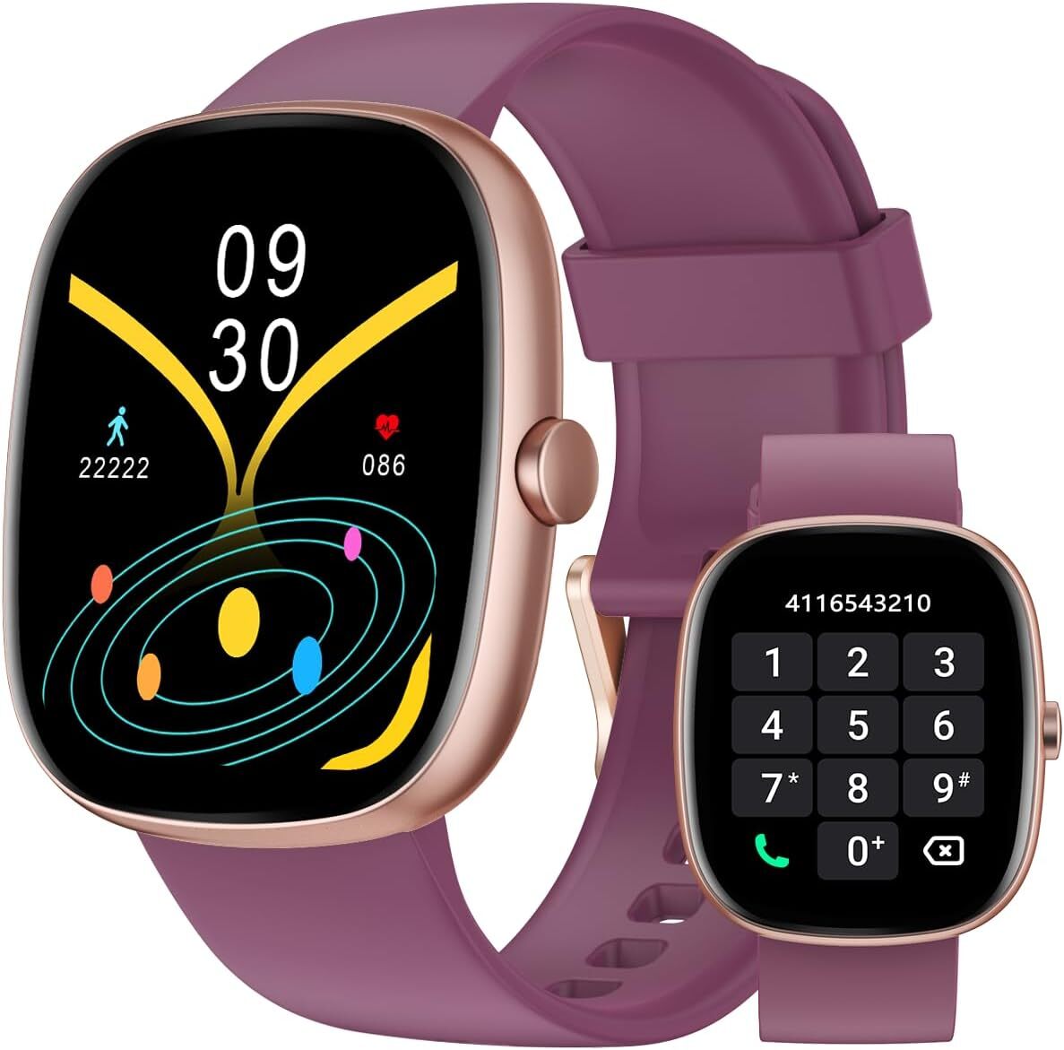 Smartwatch ženy muži s funkciou telefónu monitor srdcového tepu, monitor spánku, SpO2 krokomer, fitness tracker, IP68 vodotesné 100+ športových režimov,