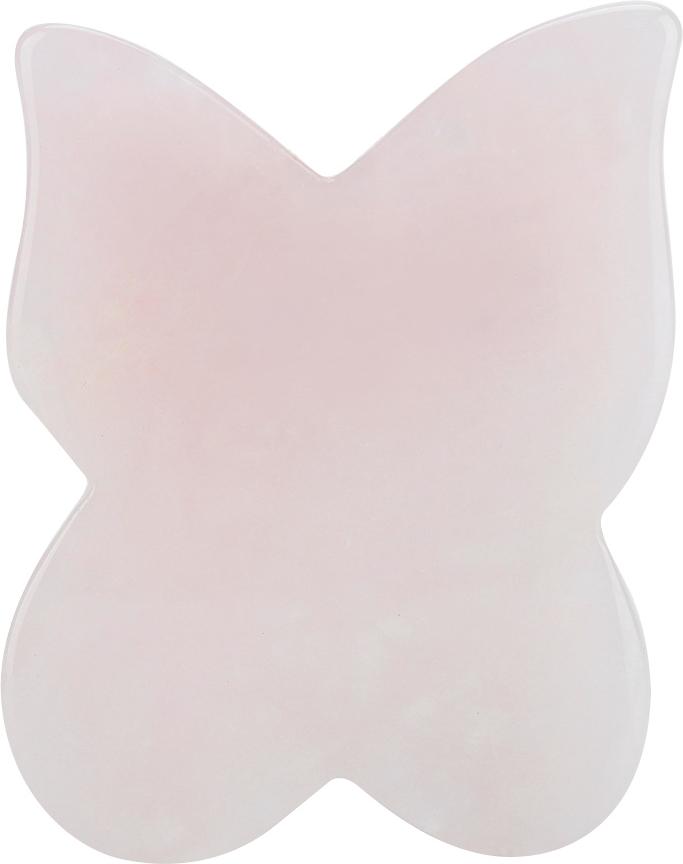Gistuch Natürliche Rosenquarz Schmetterling Massagestein, Kristall-Heilung, Schabplatte, Gesichtsmassage