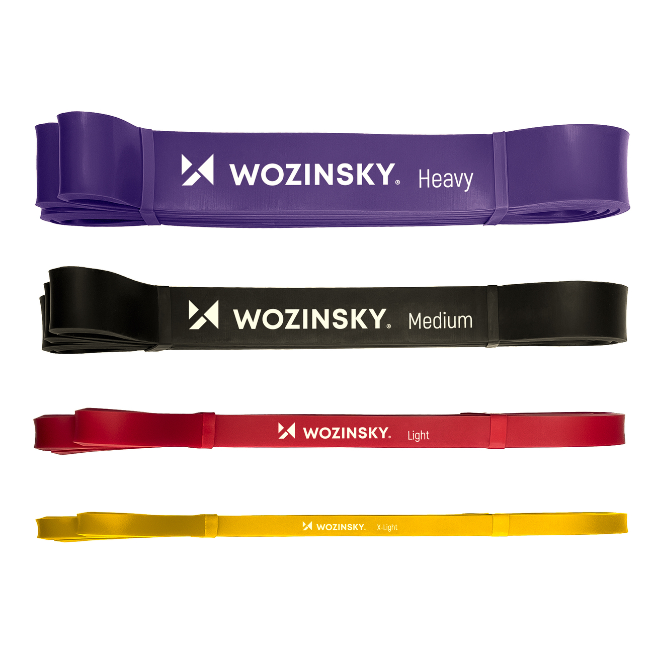 Gummi elastisch Wozinsky 5x Übungsbänder Fitness Bänder Widerstandsband 
