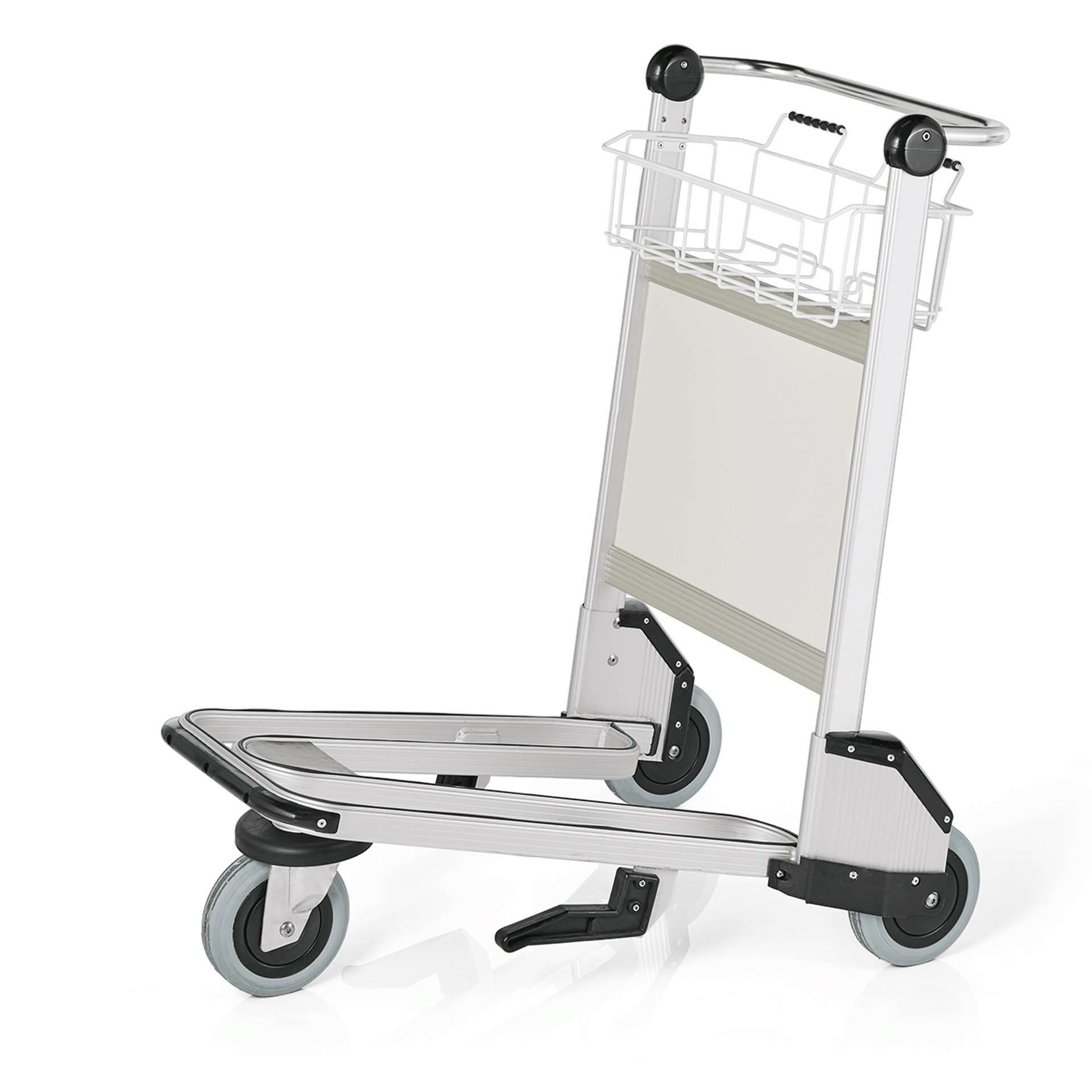 Wasa Airport Trolley Flughafen, Aluminium, 93 x 67 x 104 cm, Bremse, silber 4427000