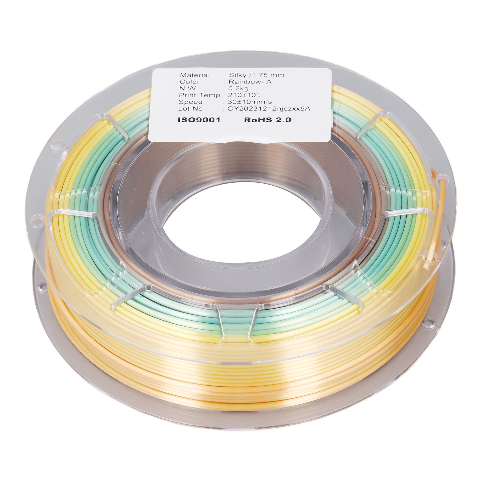 Cocosity PLA Filament,3D Drucker PLA Filament,3D Drucker PLA Filament 1.75mm,3D Drucker PLA Filament Spule,3D Drucker PLA Filament 200g,3D Drucker PLA Filament Bundle,Silk Shiny PLA Filament,Gradient Multicolored PLA Filament