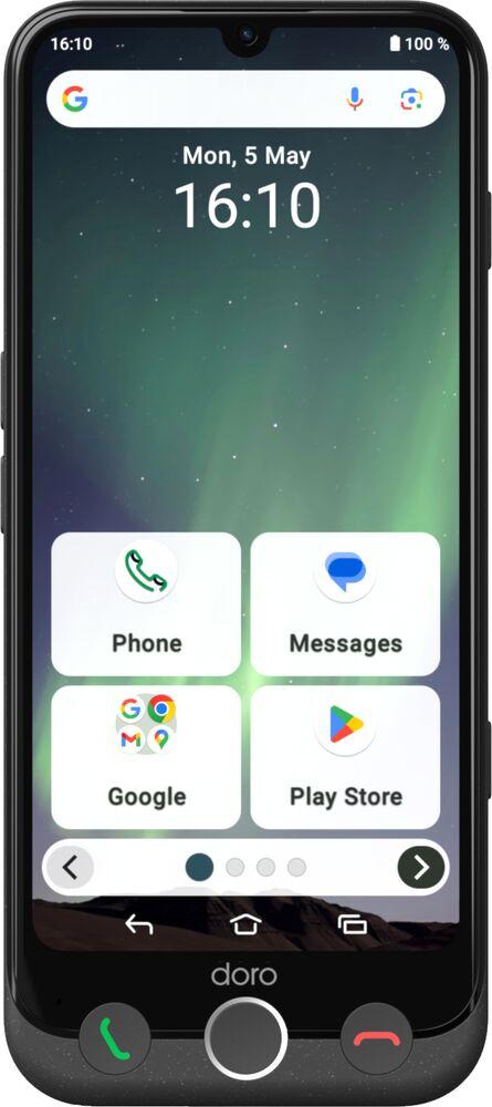 Doro Aurora A30, 15,5 cm (6,1"), 6 GB, 128 GB, 50 MP, Android 14, čierna