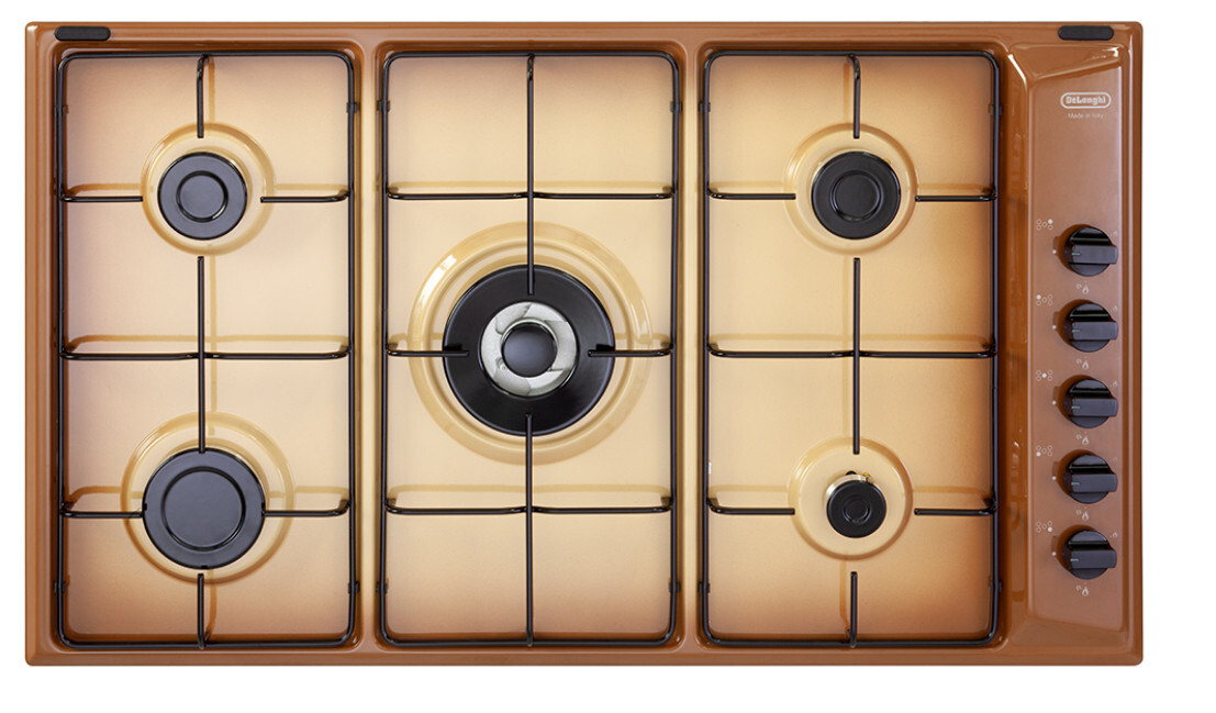 DeLonghi YTF 59 DD Vstavaná plynová varná doska, 90 cm, meď, 5 horákov