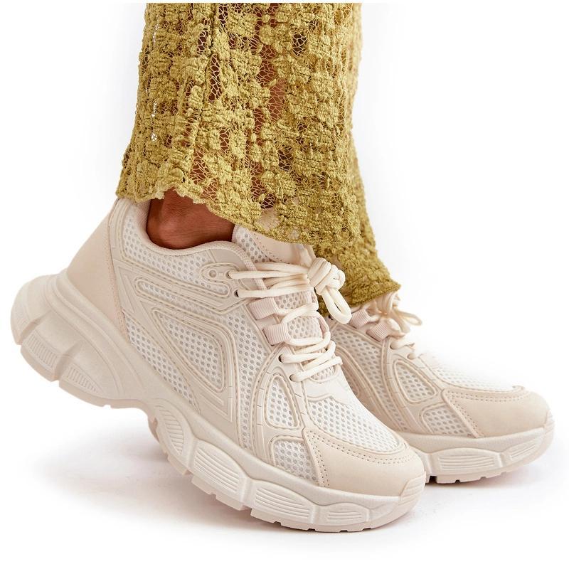 Butosklep Damen Sport Sneakers Beige Timoci 38