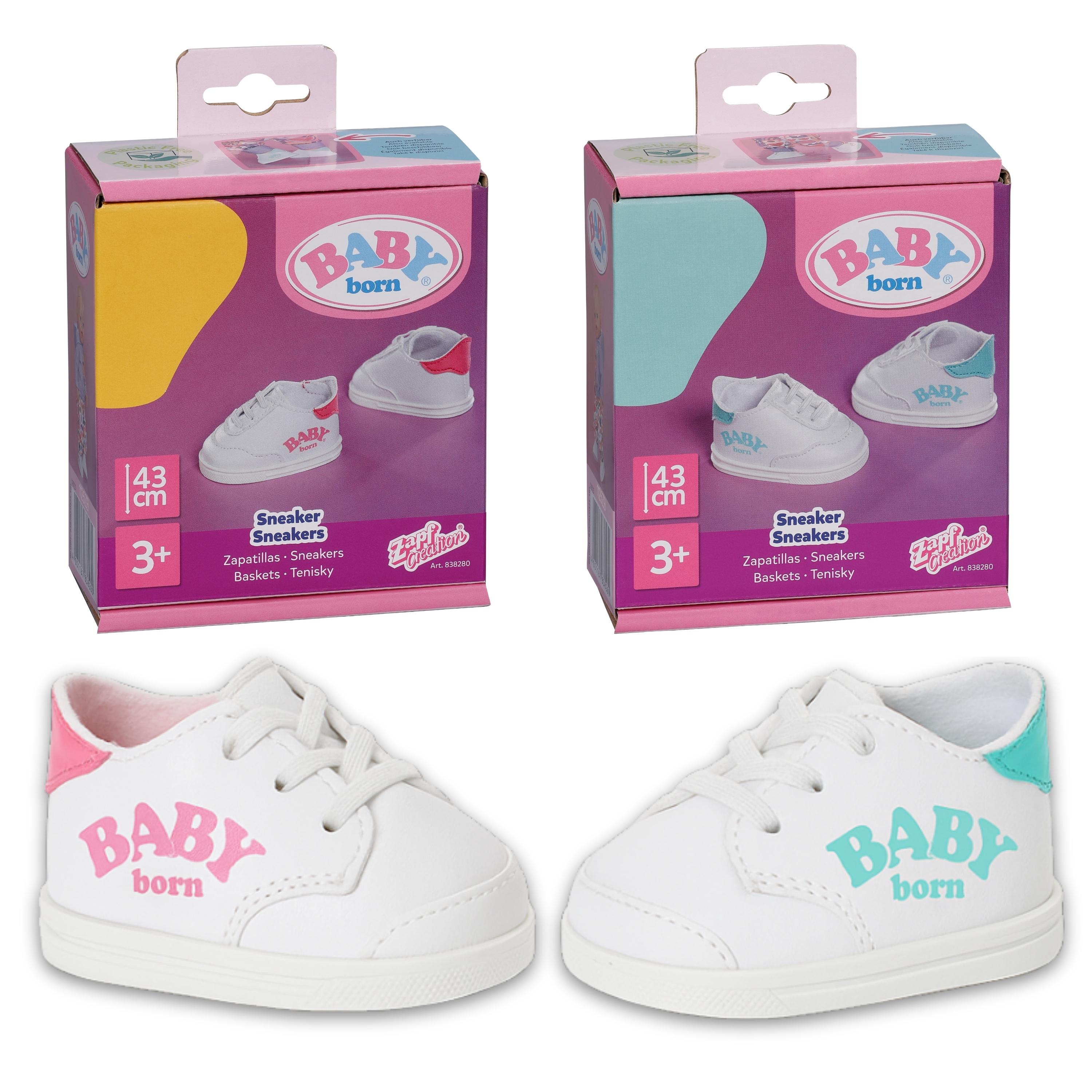BABY born Sneaker in pink ODER türkis für 43cm Puppen - NUR EIN PAAR IM LIEFERUMFANG