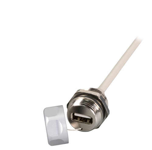 EFB-Elektronik IP67 Einbaubuchse, M20, USB2.0, Bu-St, A-A, Service Port, Halteseil, 0,5m Hersteller: EFB Elektronik (IP67EBUSBA-A0,5FLHS)
