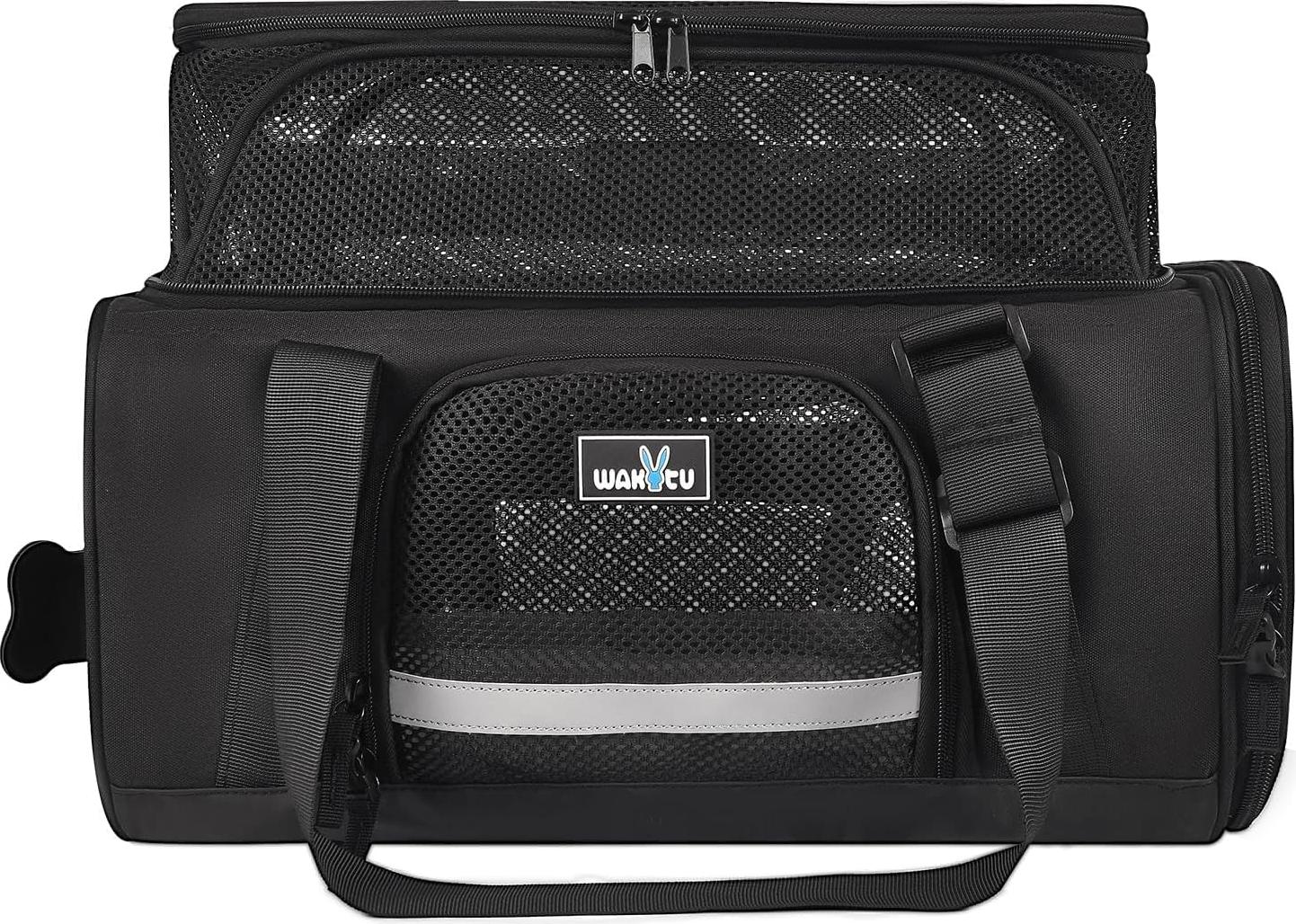 Markenlos Erweiterbare Katzen- und Hunde-Reisetasche, von Fluggesellschaften genehmigt