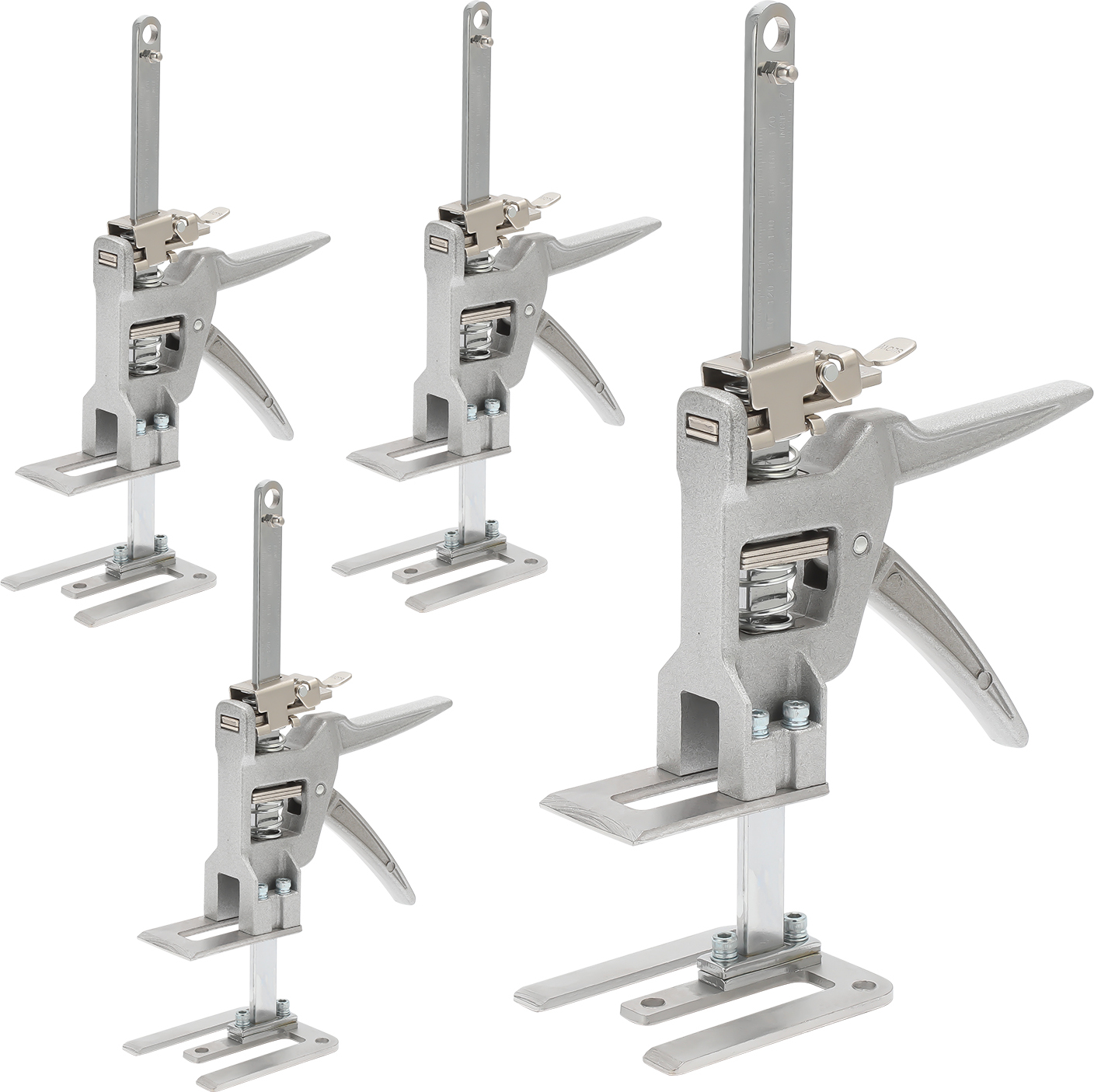 Hengda 4x Handwerkzeugheber Gipskartonplatten Hebevorrichtung Schrankheber Bis 150Kg, Einstellbar 0cm-14.5cm RL-HG10573-4-HD