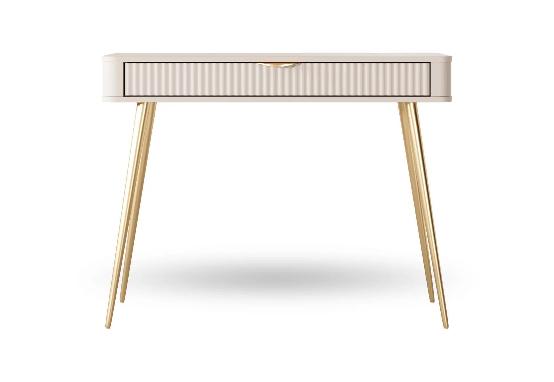 Heydoo Schminktisch Lisse Typ J – Beige mit goldenen Akzenten Beige Typ J