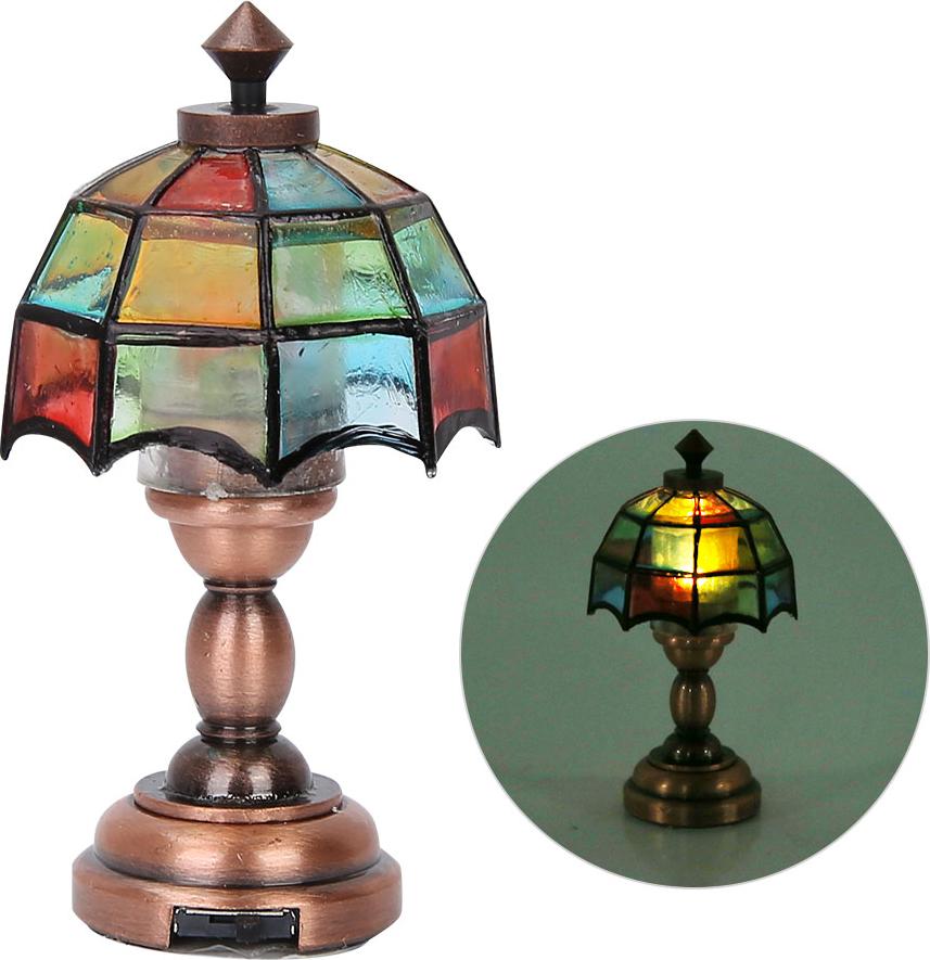 Gistuch Simulation Regenschirmform Mini -LED -Lampe, Puppenhaus für Schlafzimmer