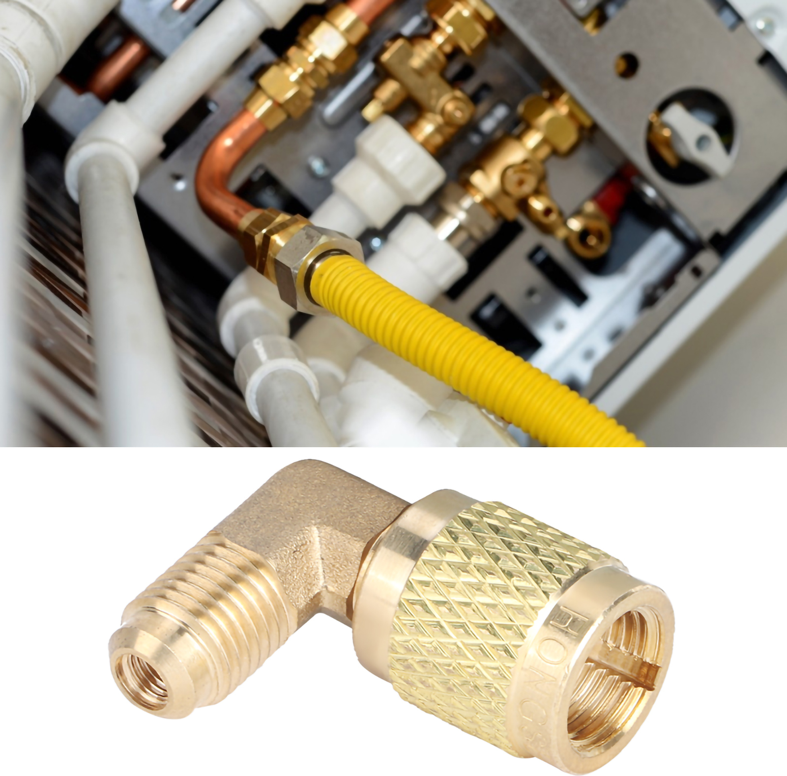 Cocosity Adapter für Klimaanlagen, Adapter von 1/4 auf 5/16, R410 Adapter, Stecker 1/4 auf 5/16, Zubehör für Klimaanlagen