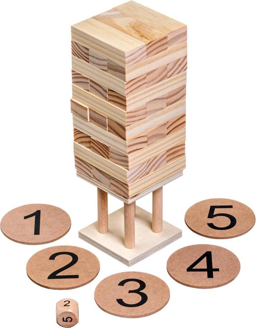 Philos 6006 - Der Wandernde Turm, Wackelturm, Geschicklichkeitsspiel, für 2-6 Spieler, ab 6 Jahren PHI-6006