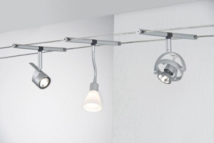 Paulmann Halogen Seil Spot 12V Seilsystem 160mm Seilabstand GU5,3 GU4 G4