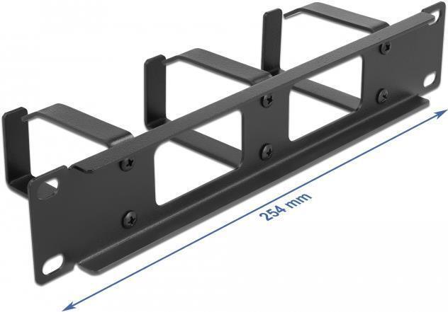 DELOCK 10" rozdeľovací panel pre správu káblov 2 otvory + 3 držiaky 1U