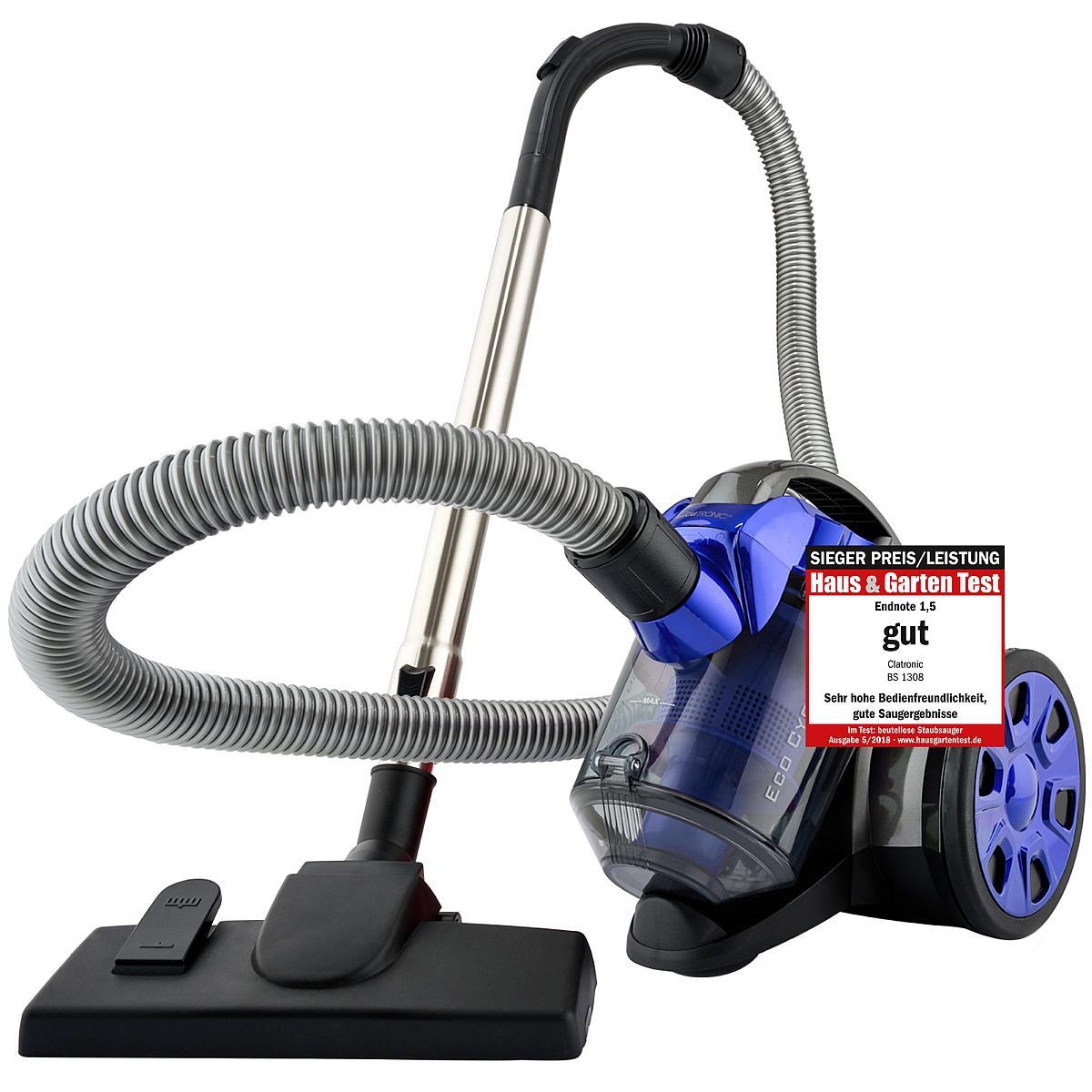 Clatronic® Staubsauger Beutellos | Beutelloser Staubsauger 700W | Bodenstaubsauger | Staubsauger inkl. Bürsten-/Fugendüse | BS 1308 blau 263820