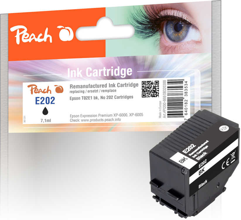 Peach Patrone Epson č.202, bk, PEA, T02E1, REM, FW komp