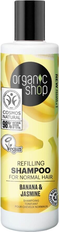 Organic Shop Banana Refillin Champu Cabello Normal 280ml