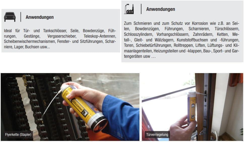 MP Produkt Innotec High-TEF Oil Teflonöl Schmieröl auf PTFE-Basis - Perfekter Korrosionsschutz - verdrängt Feuchtigkeit - Silikonfrei - nahezu transparent