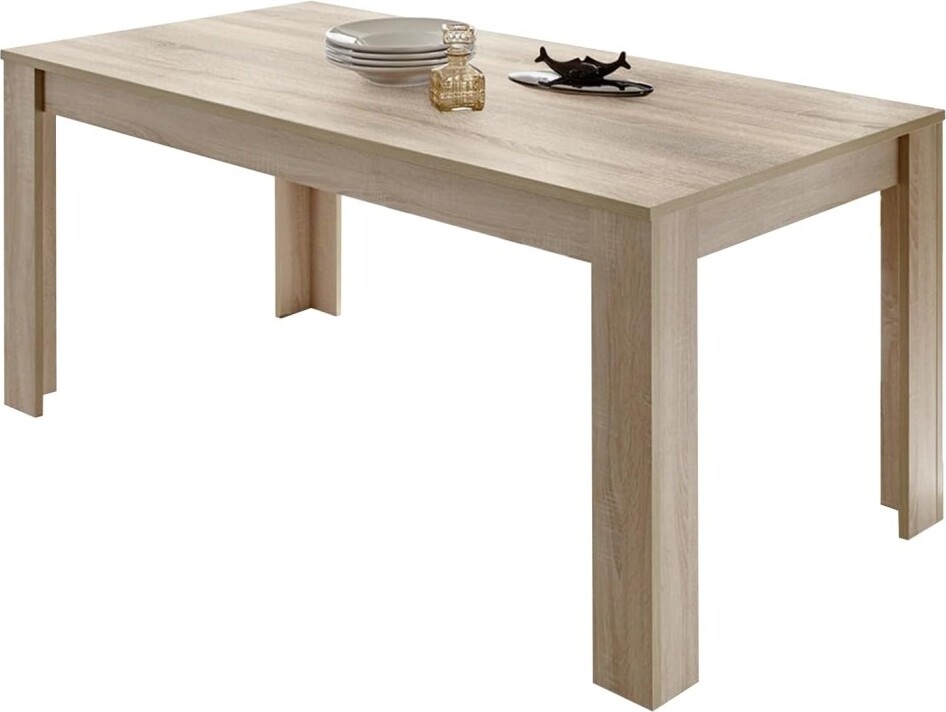Tisch 180x90cm mit Holzbeinen, Kollektion SHOW, Farbe Sonoma-Eiche