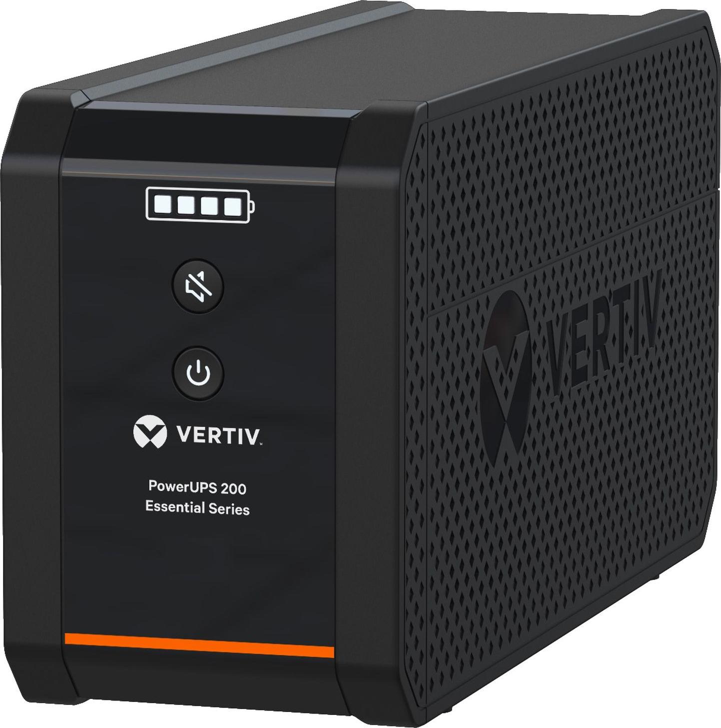 Vertiv Power Ups 200 Essential 600Va 315W 230V Line Interactive 4 Sch PSA6E-600IT-SCH