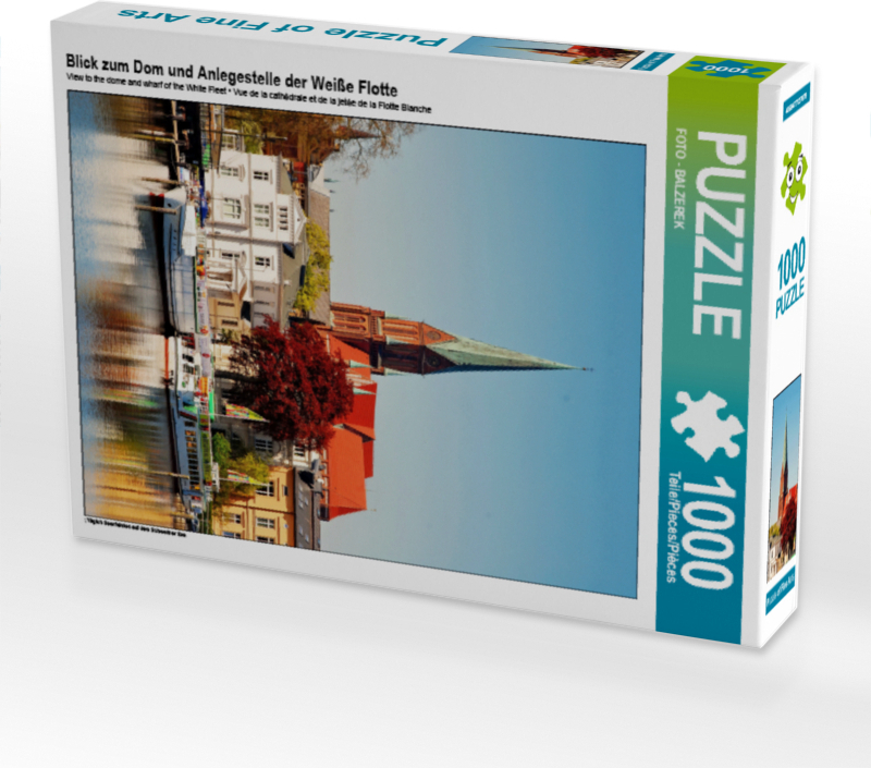 CALVENDO Puzzle Blick zum Dom und Anlegestelle der Weiße Flotte | 1000 Teile Lege-Größe 64x48cm Foto-Puzzle für glückliche Stunden