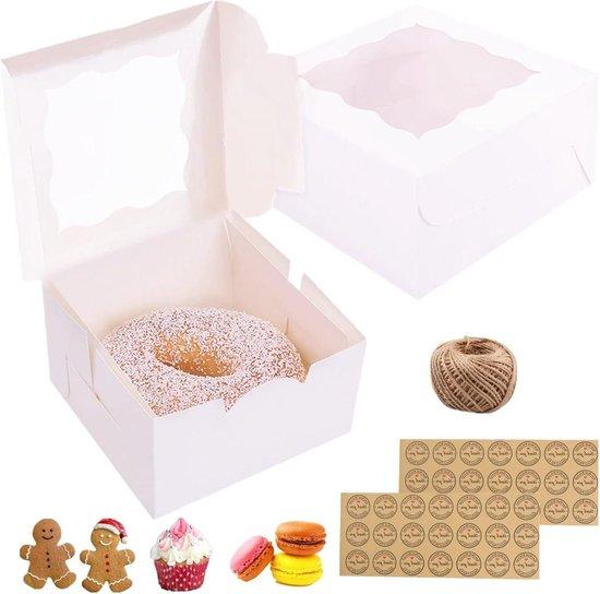 OEM Papiergeschenkboxen mit Sichtfenster - kleine Torten- und Kuchenboxen - 15 x 15 x 76 cm - Einzelportionenbox - Papiertüten Brownie-Dosen - Schmuckdosen für Süßigkeiten - Kuchen- und Cupcakes-Geschenke 2026