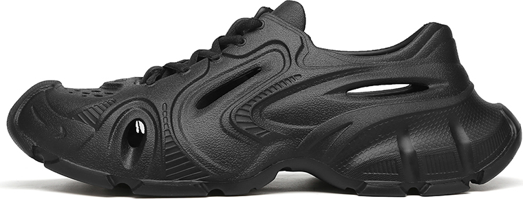 Príležitostné sandále, pánske, hrubá podrážka, perforovaná obuv, plážová obuv Sandále pre ženy a mužov, čierna, 41