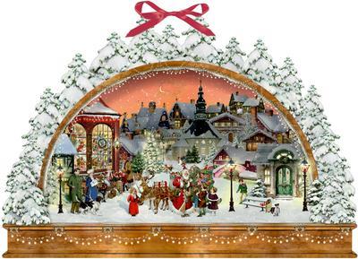 Nástenný adventný kalendár - Nostalgický svetelný oblúk