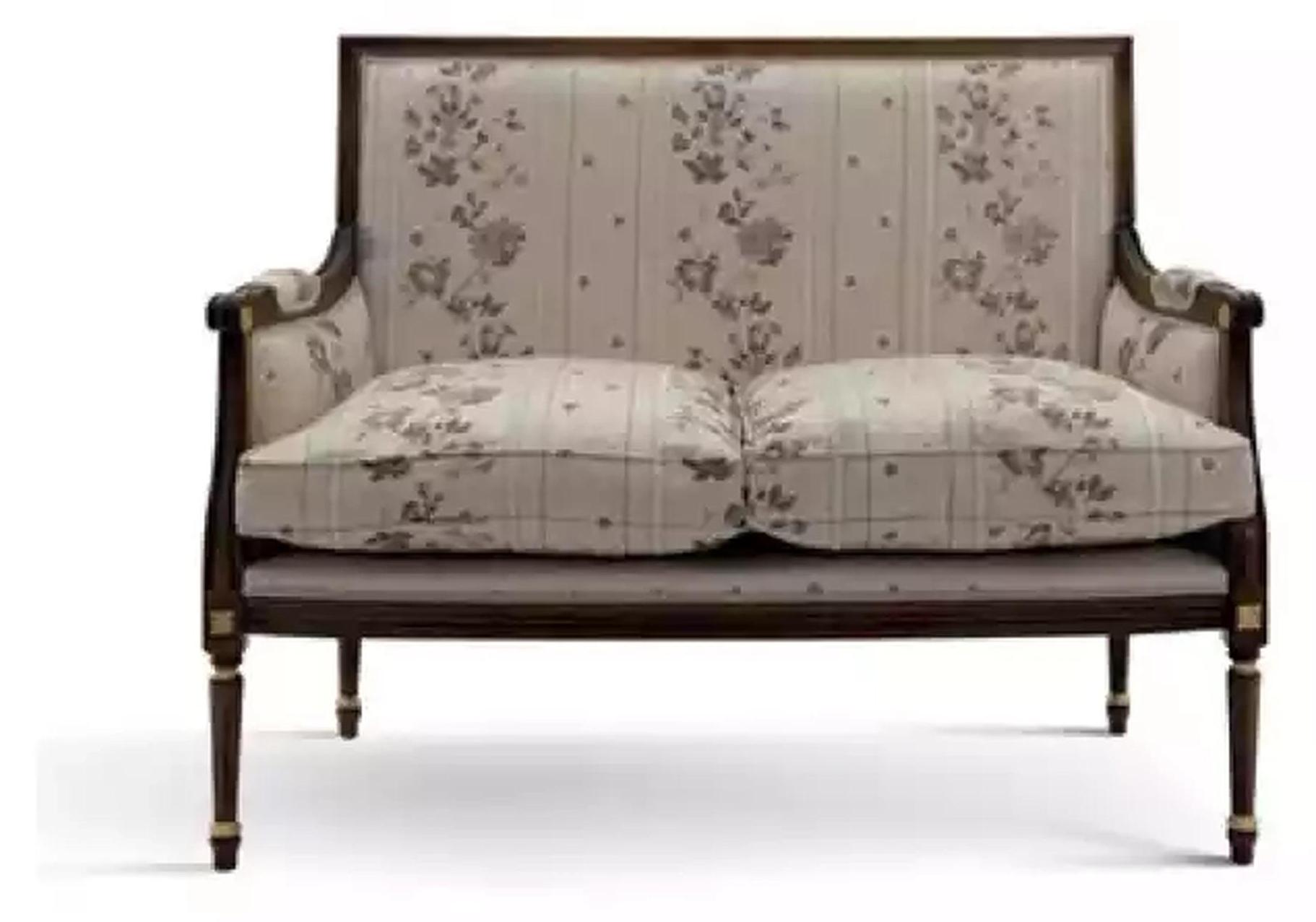 Sofa 2 Sitzer Sofa Polster Design Luxus Stoffsofas Textil Design Couch