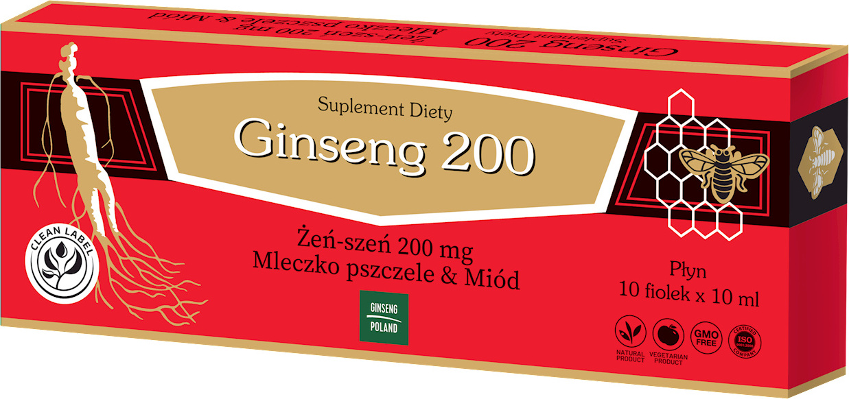 GINSENG POLAND Ginseng 200 Ginseng + Gele Royale + Honig 10x10ml Flschchen GINSENG POLEN