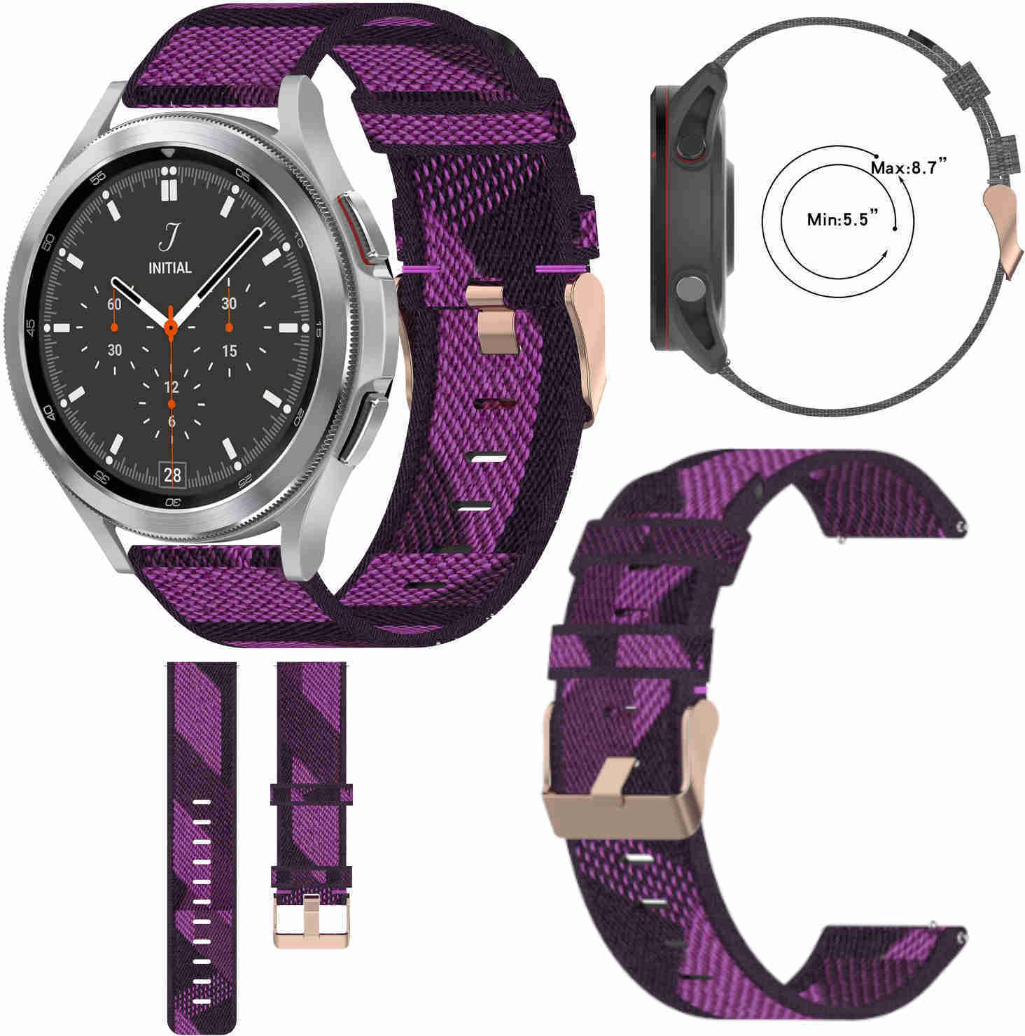 Pre Samsung Galaxy Watch FE 6 5 4 Normal Pro Classic všetky veľkosti