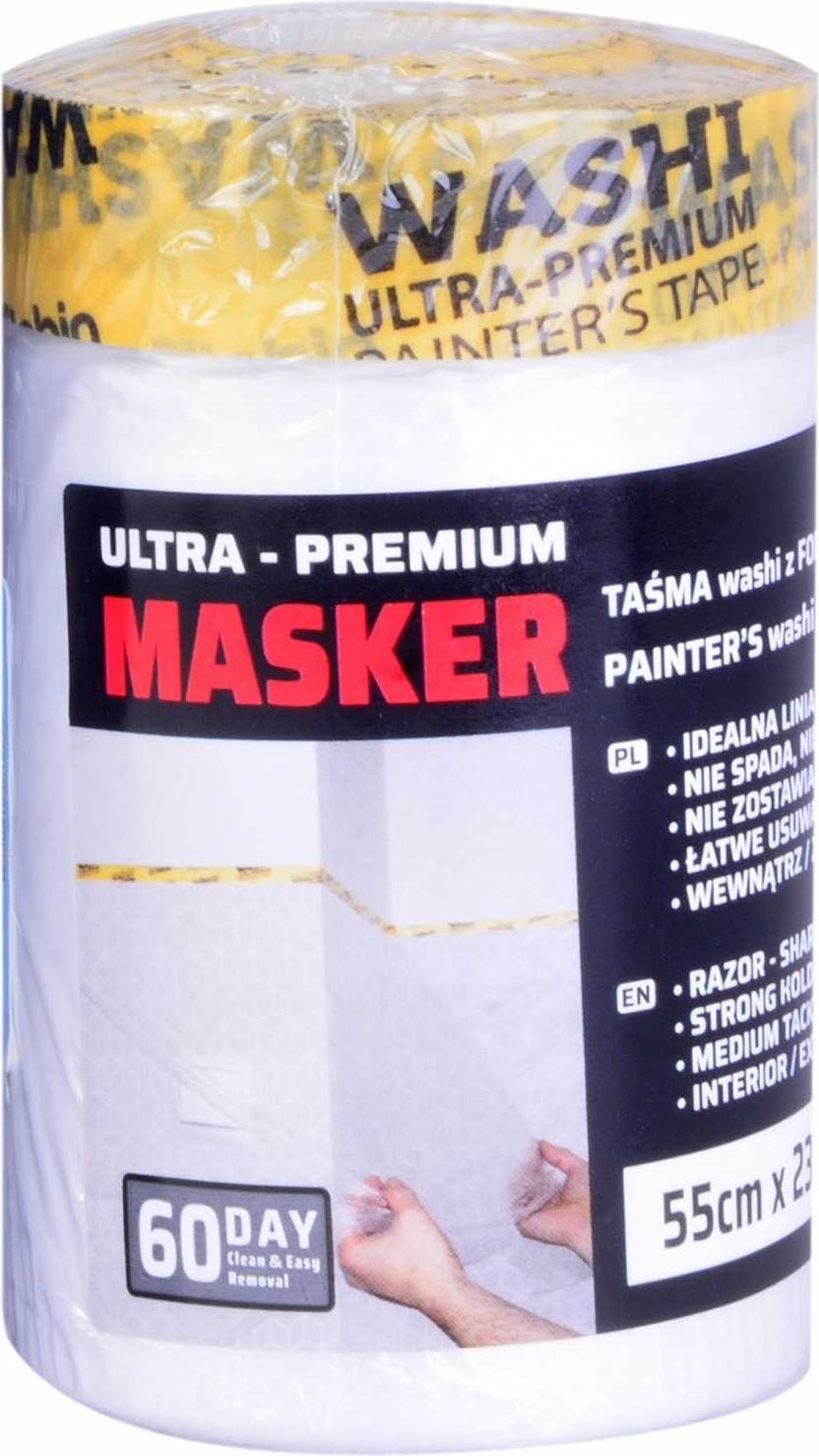Blauer Delfin Masker Washi mit Malfolie (55cm x 23m) (12) MW55_59215