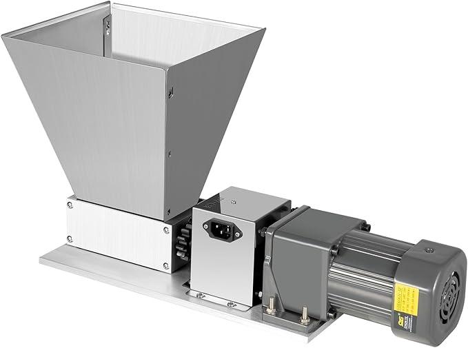 Unbranded Elektrische Getreidemühle, 60W Flockenquetsche Elektrisch, Multifunktionale Pelletpresse, 4L Verstellbare Kornquetsche, mit 4 Trichtern, Geeignet für Reis, Weizen, Mais