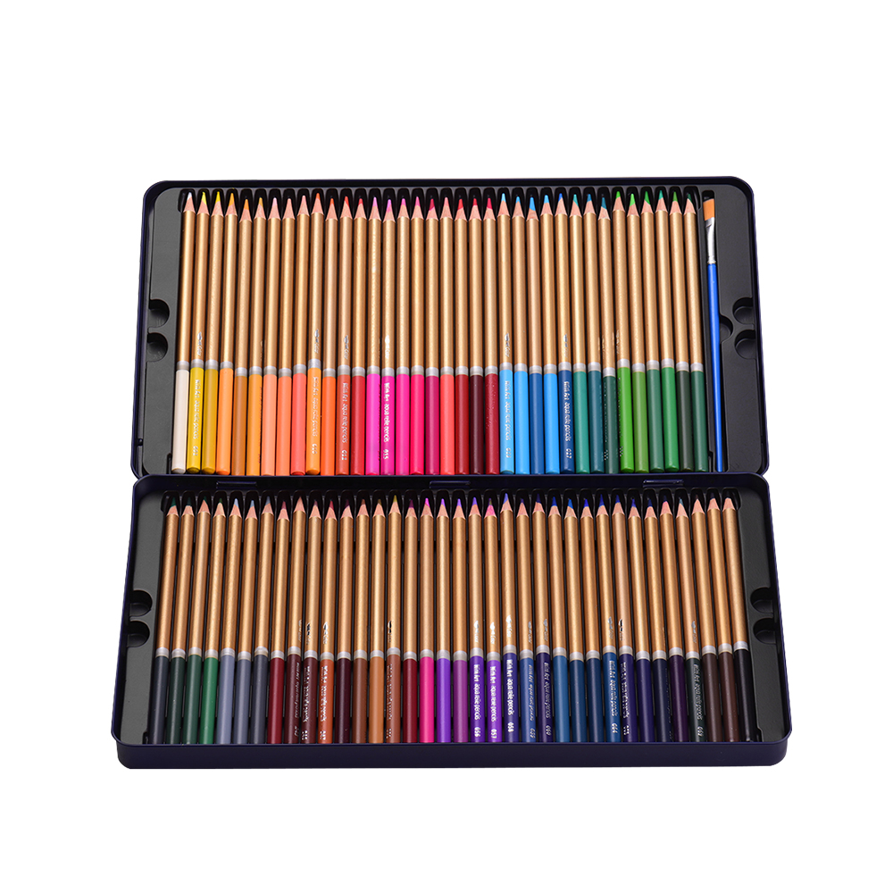 72 Aquarell Buntstifte Set Zeichnen Bleistifte Wachsbasierte Holzfarbstifte DHL 