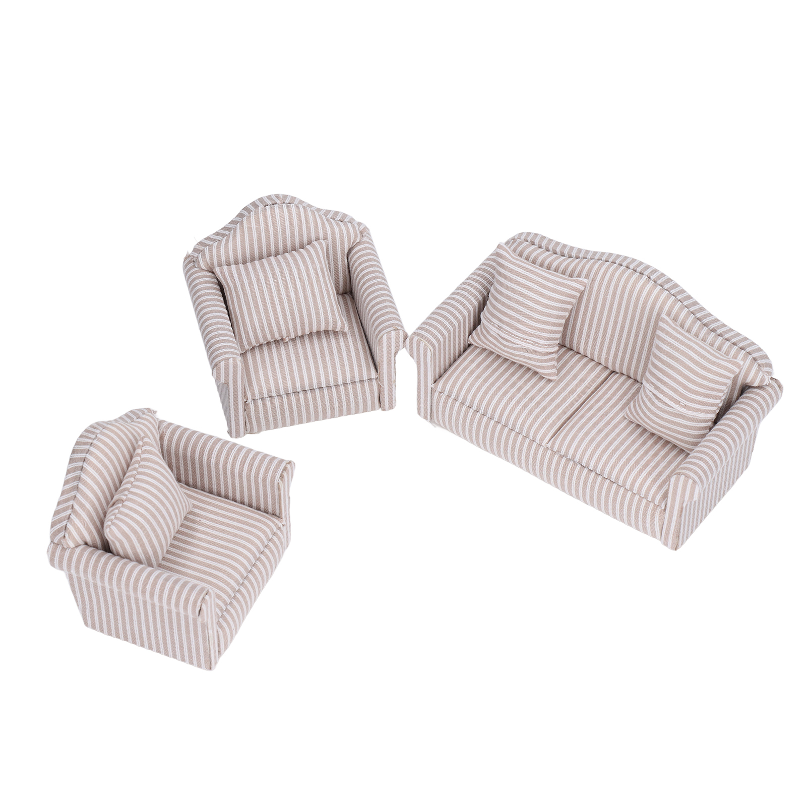 Cocosity Miniatur Sofa Set,Miniatur Couch Set,Puppenhaus Couch,Mini Sofa für Puppen,Puppenhaus Möbel,Puppenhaus Zubehör