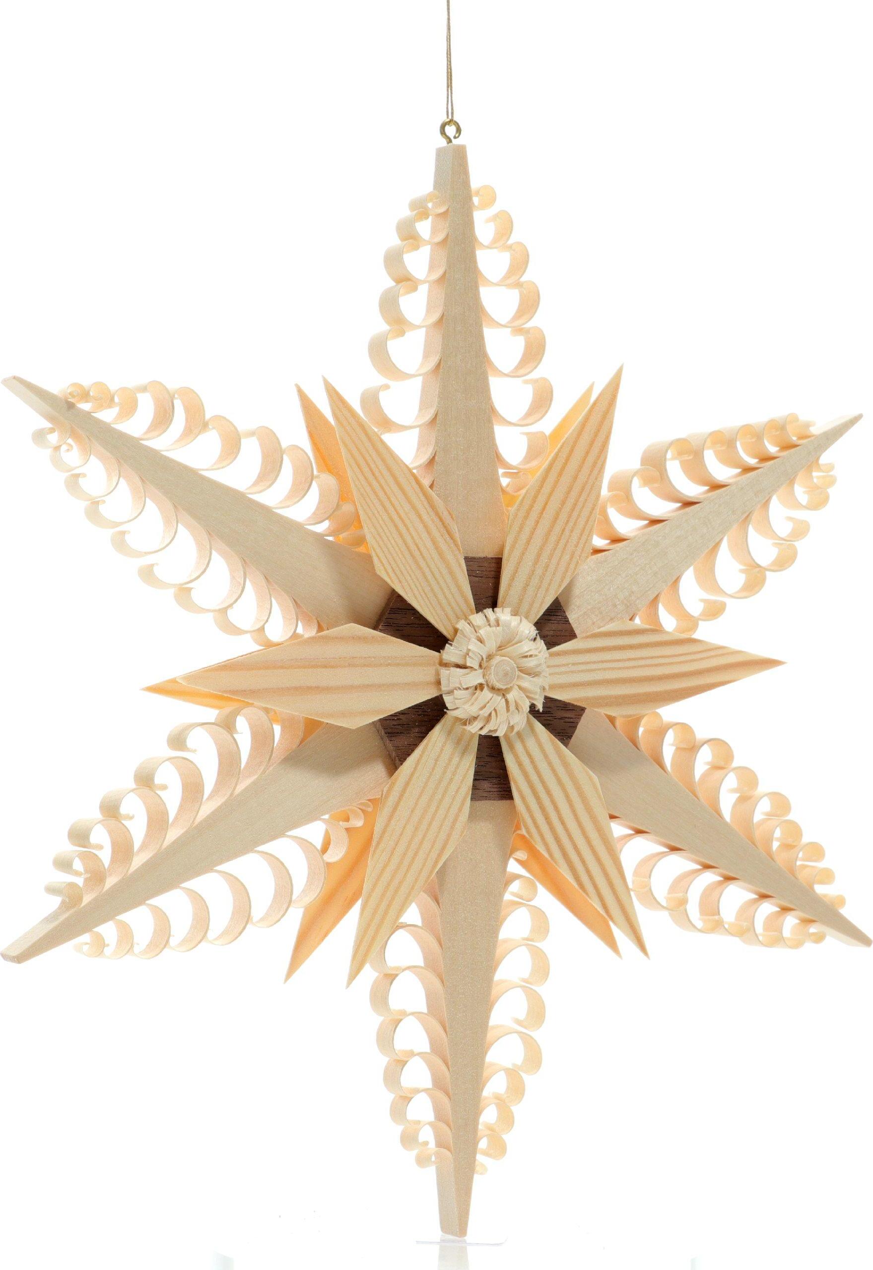 Herstellung von Baum- & Fensterschmuck Martina Rudolph Fensterschmuck Spanstern Mitte Stern (beidseitig) BxHxT=22x22x4cm NEU 117