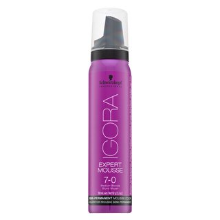 Schwarzkopf Professional Igora Expert Mousse Semi-Permanent Mousse Colour Polopermanentná penová farba na vlasy 7-0 100 ml