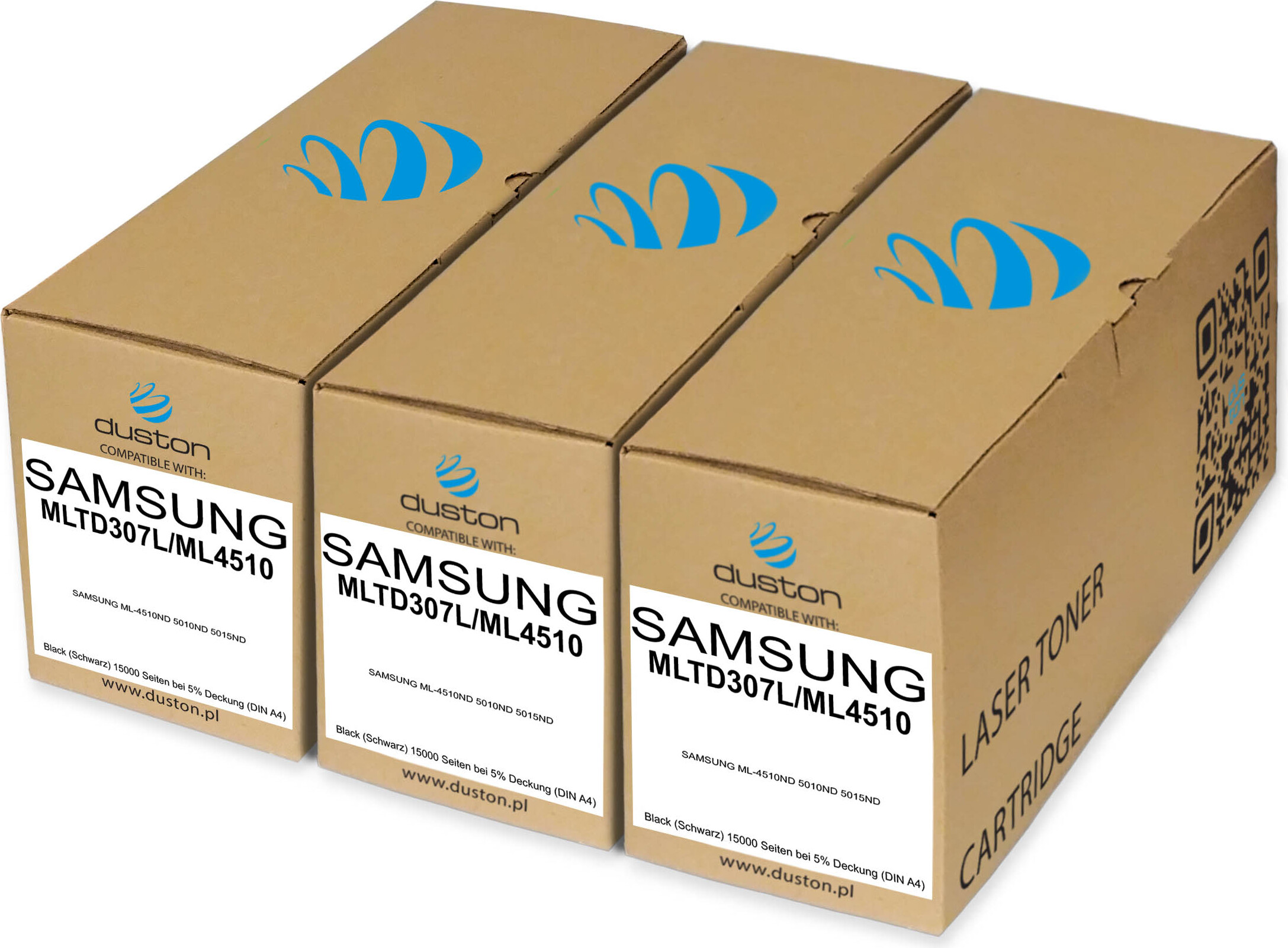 3x MLTD307L/ML4510, MLT-D307L Tonerová kazeta do tlačiarne čiernej farby kompatibilná so SAMSUNG ML-4510ND 5010ND 5015ND