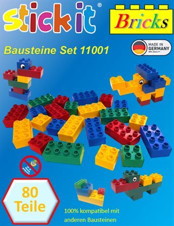 Stick it® Bricks Junior Bausteine Set 1 ca. 80 Teile Nr. 11001