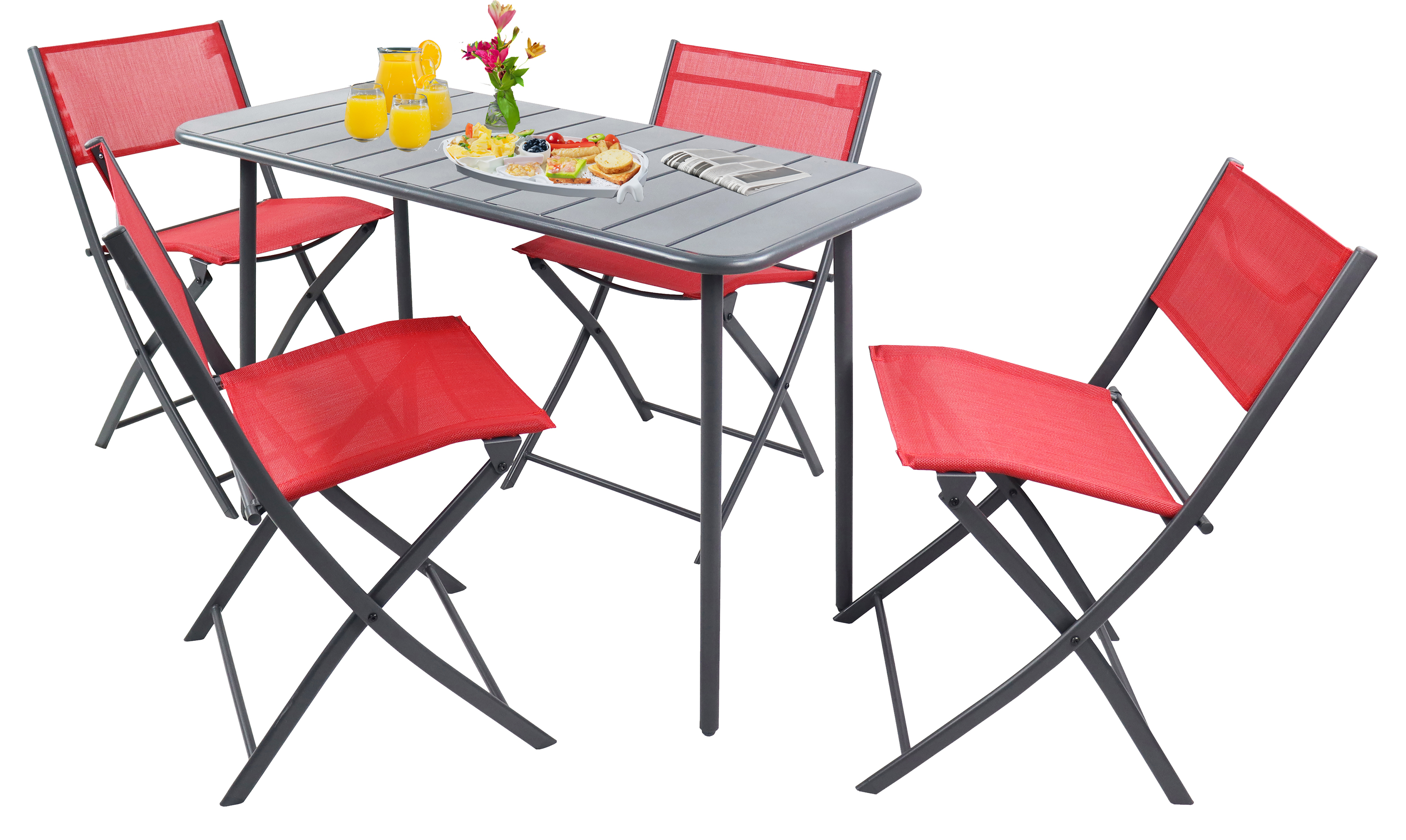5 ks. Bistro set Balkónový set Záhradný set Sumila 110x55