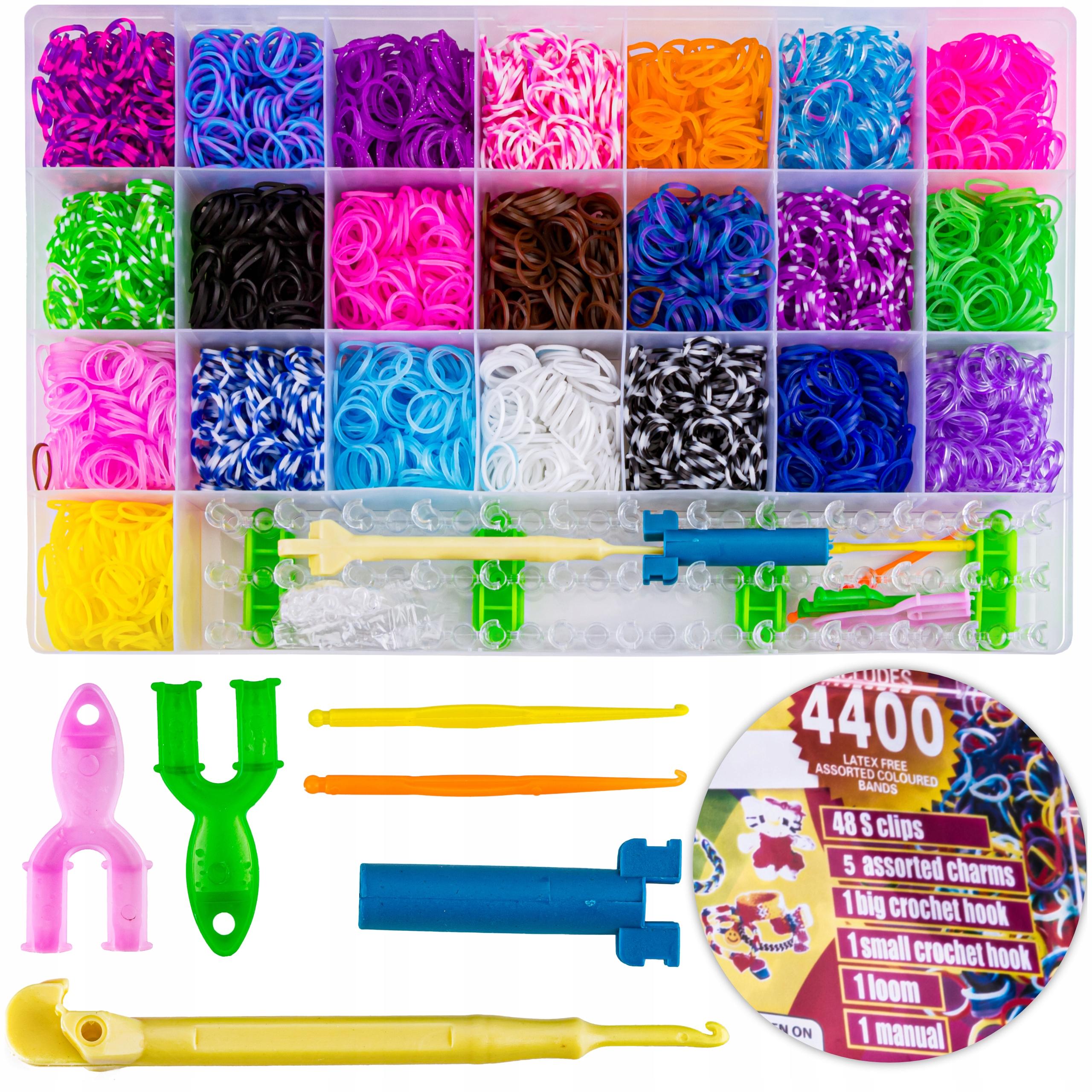 DK Gummibänder-Set für Kinder-Armbänder mit Loom, 4400 Teile