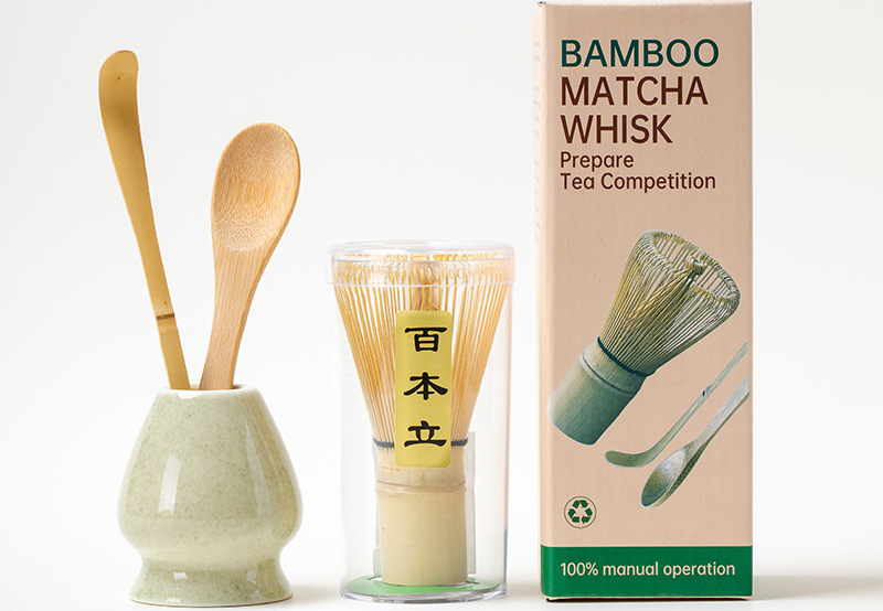 INF Matcha-Besen-Set SQ Kleines Set 4-teilig Matcha-Farbe Neue Box 378073