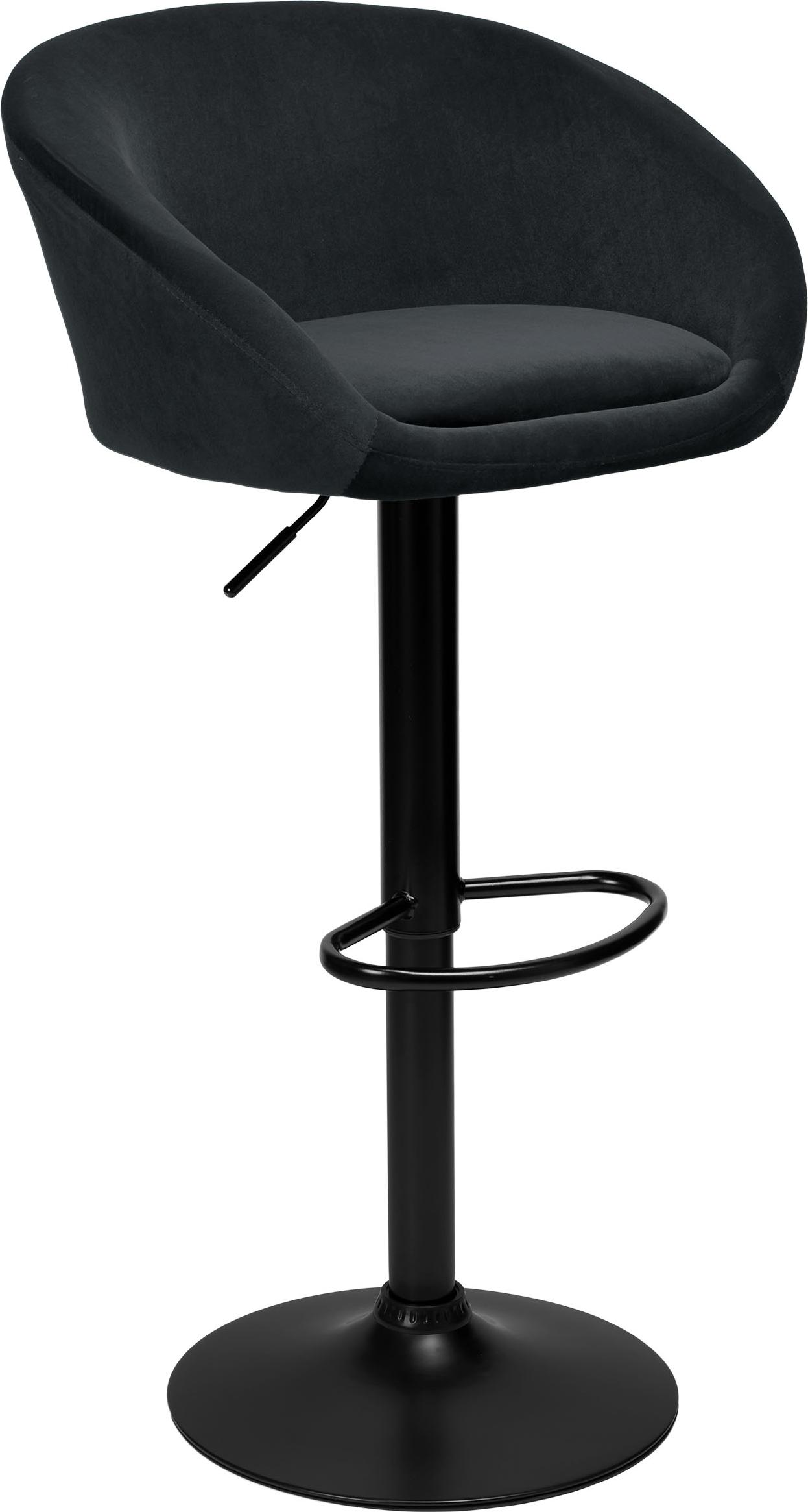 eHokery Paterson Barhocker schwarz Velvet