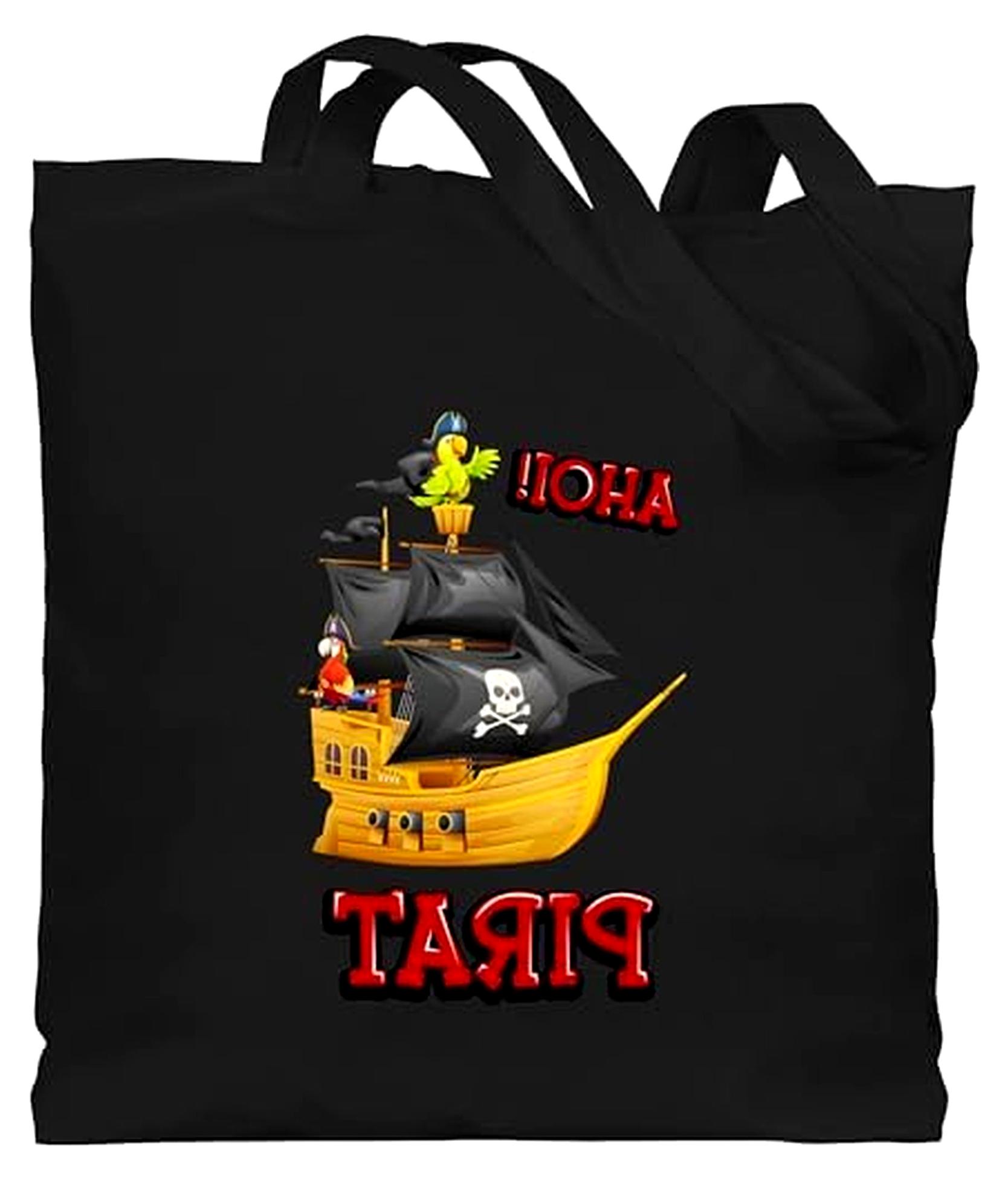 Markenlos Baumwolltasche - - Taschen - Ahoi Pirat | Piratenschiff | Piratenmotiv | Piratenparty | Ahoi Piraten | Piraten Schatzsuche | Piratenthema